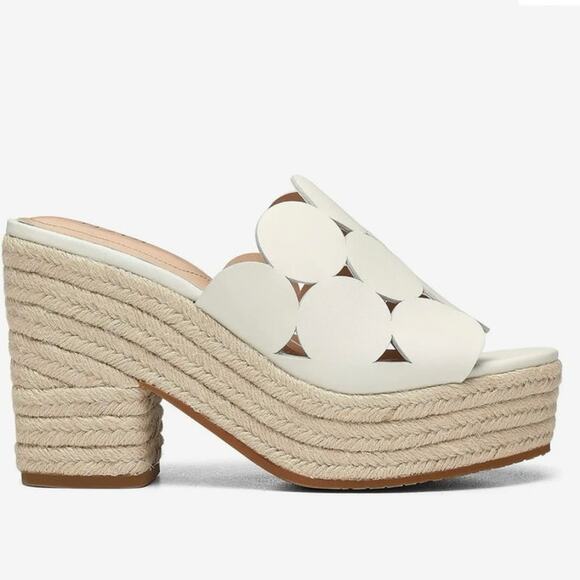 NWT NYDJ Women's Helene Platform Sandal, Off-White, 8.5 M - Picture 4 of 7